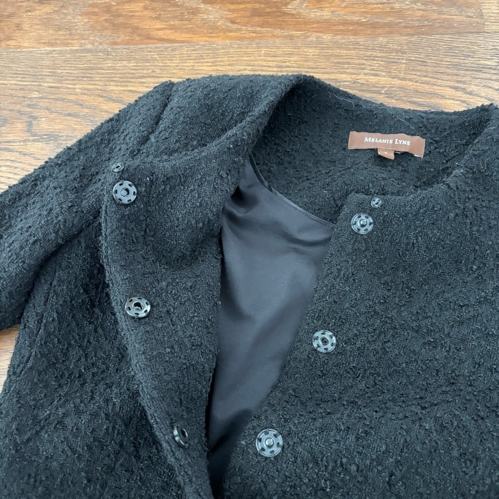 Melanie Lyne Elegant Textured Wool Suit Jacket - Picture 11 of 15